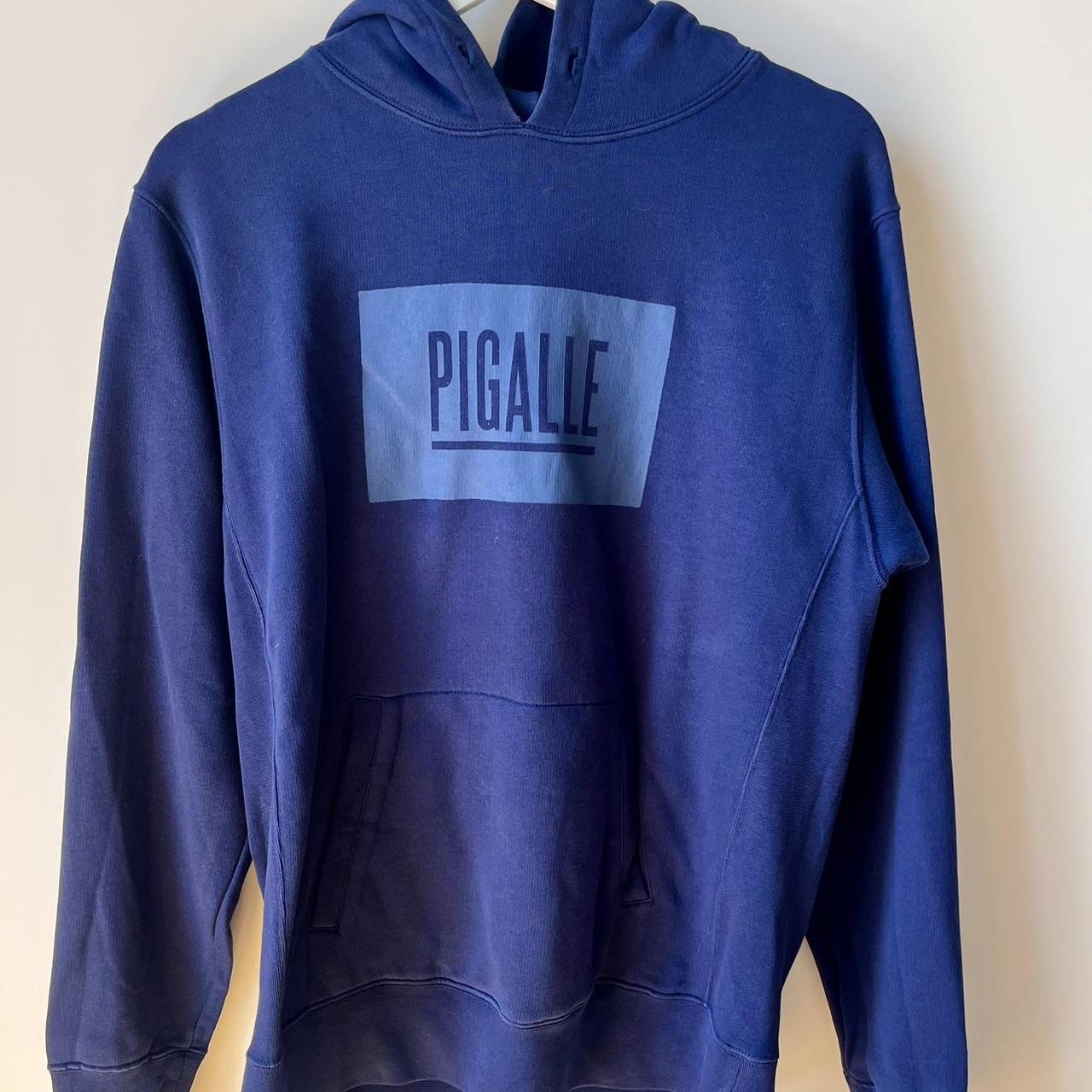 Rare Pigalle Paris Box Logo Hoodie Navy Blue