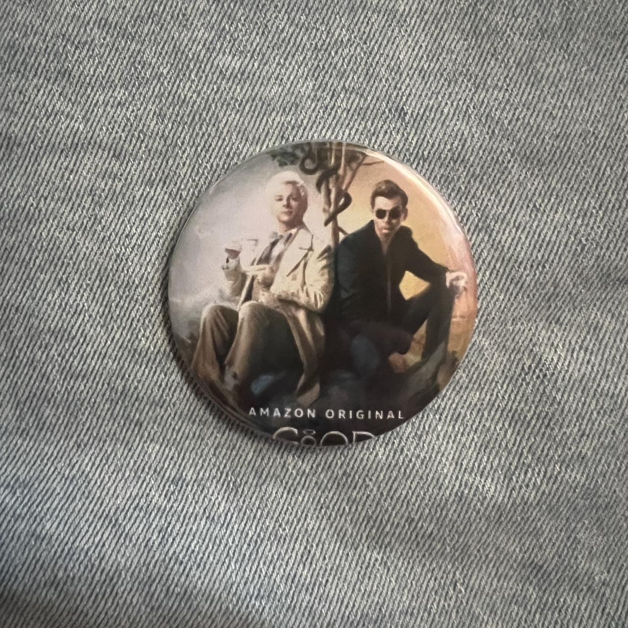 Good Omens pin set (comes in three). All pins are... - Depop