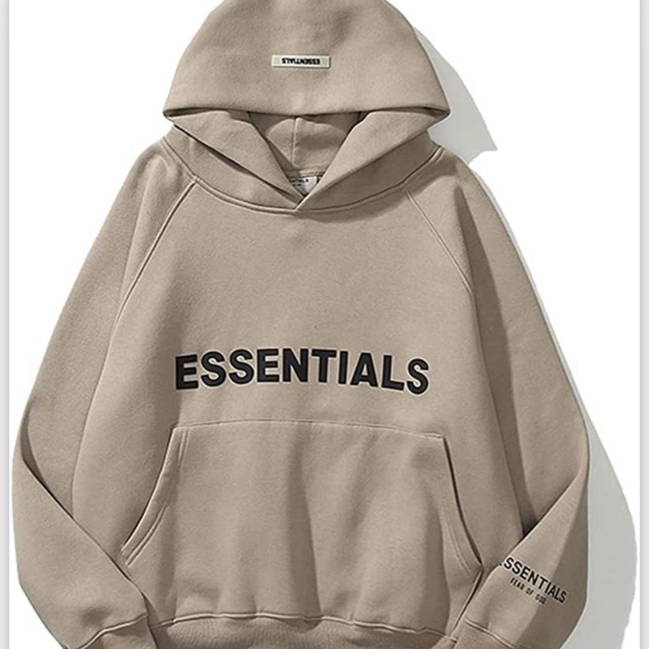 ESSENTIALS Fear of God Tan hoodie So comfy and good... - Depop