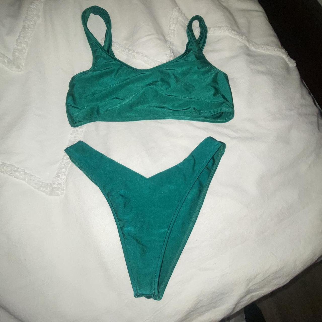Frankies Bikinis Women's Green Bikinisandtankinisets Depop