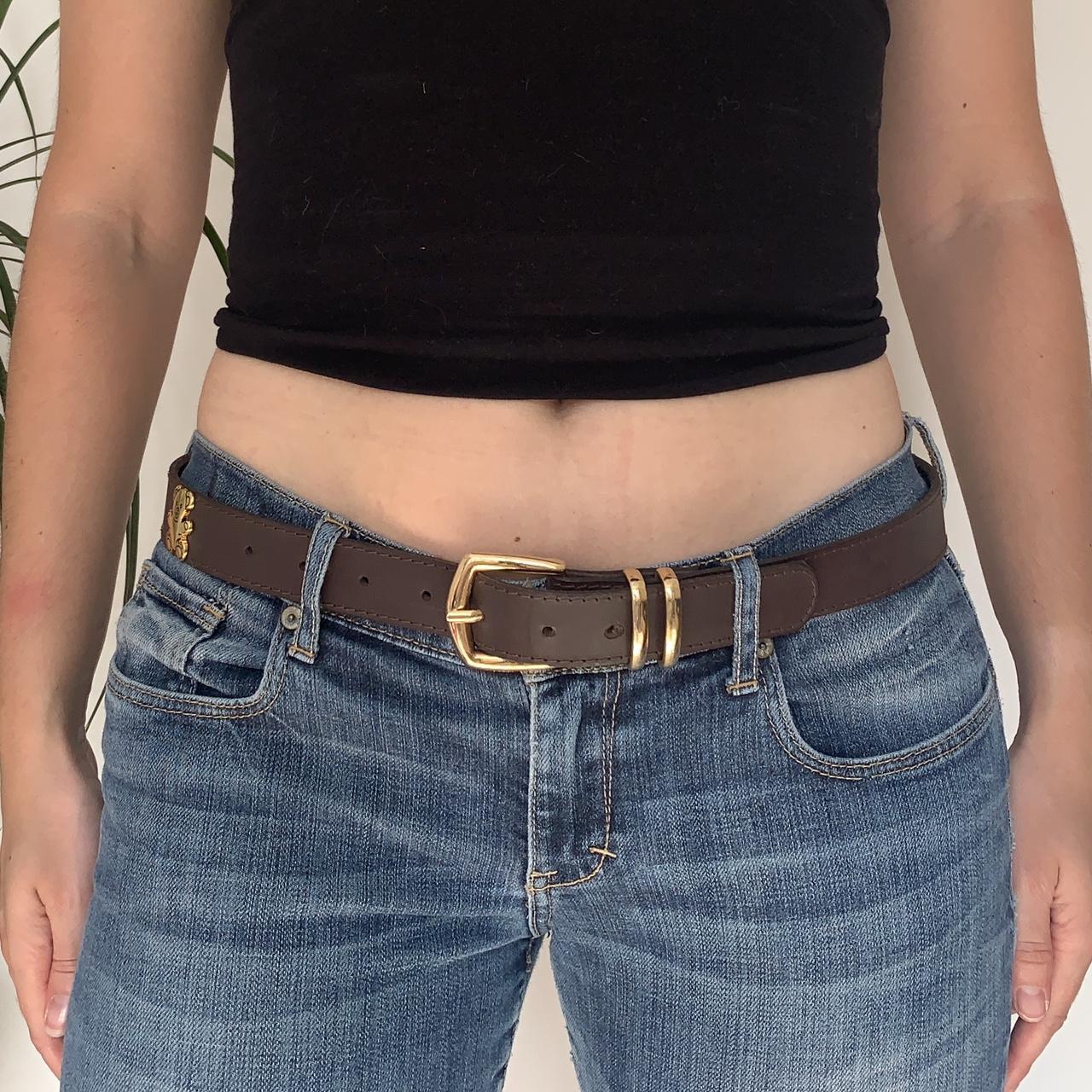 Brown leather teddy bear belt 🧸 FREE... - Depop