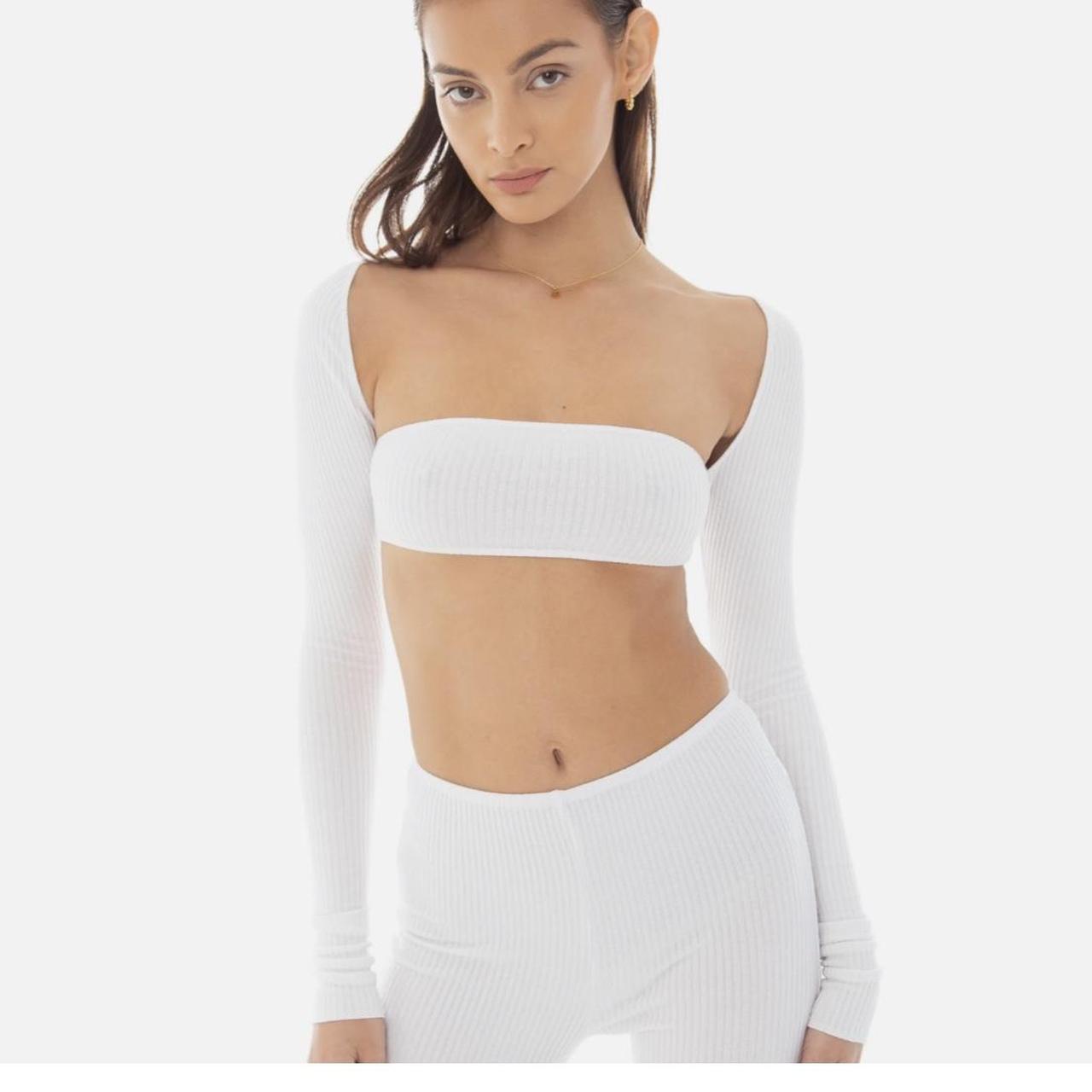 ARE YOU AM I Women's White Crop-top