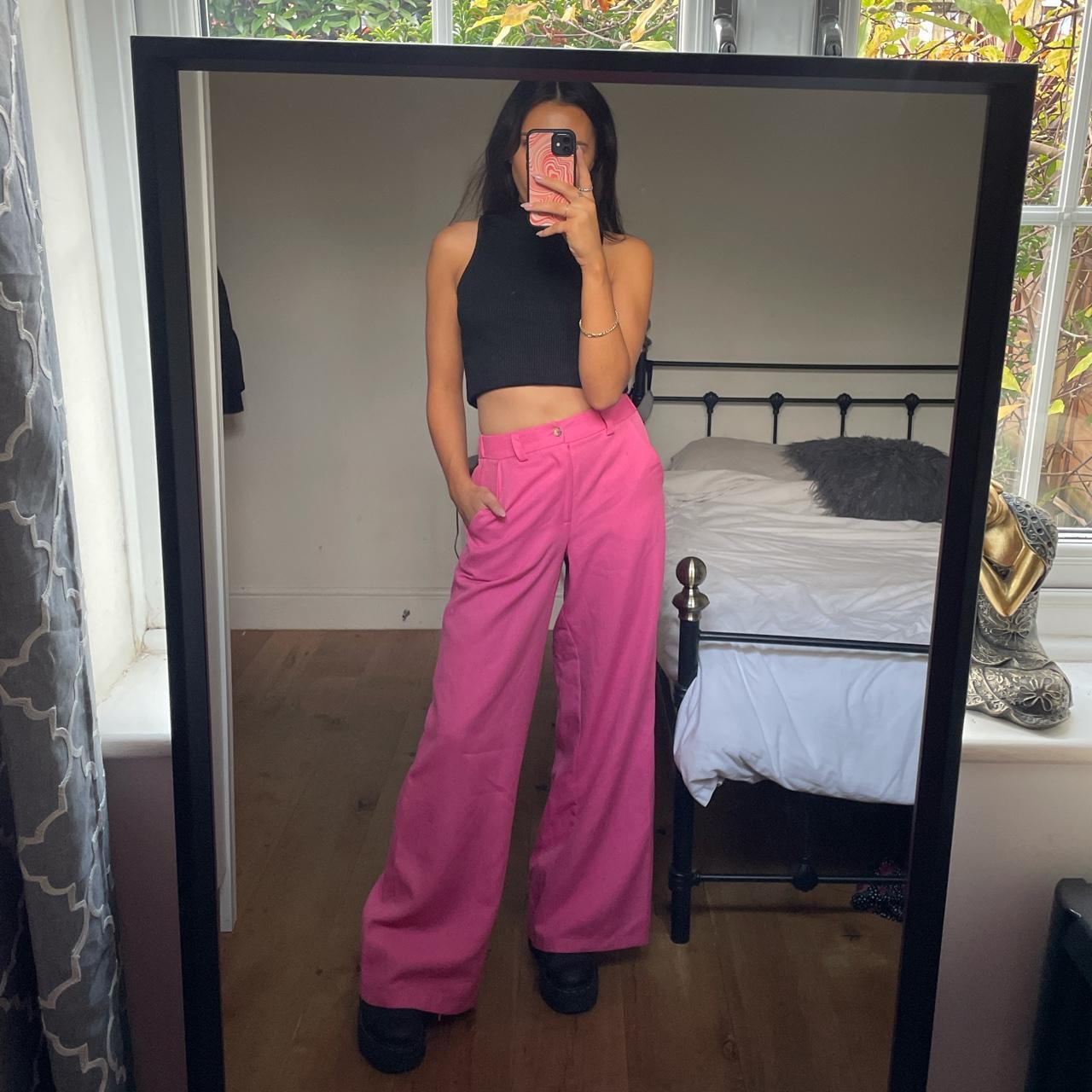 Women's Pink Trousers | Depop