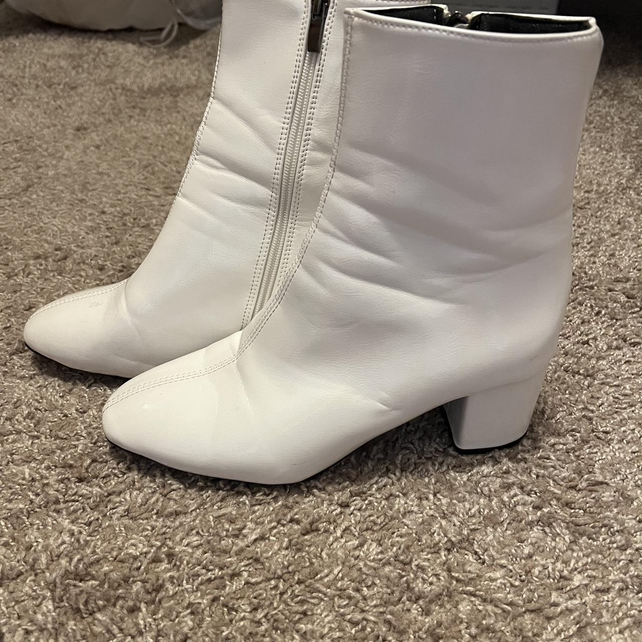 SHEIN Women's White Boots | Depop