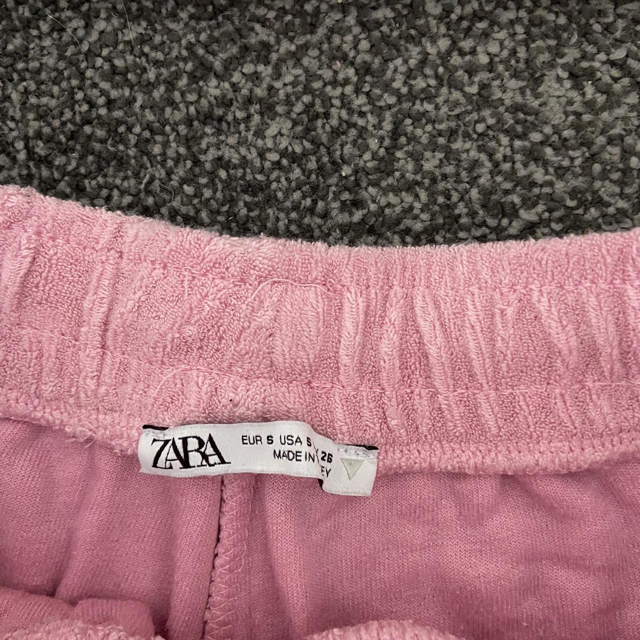Zara Pink shorts two piece Towelling material,... - Depop