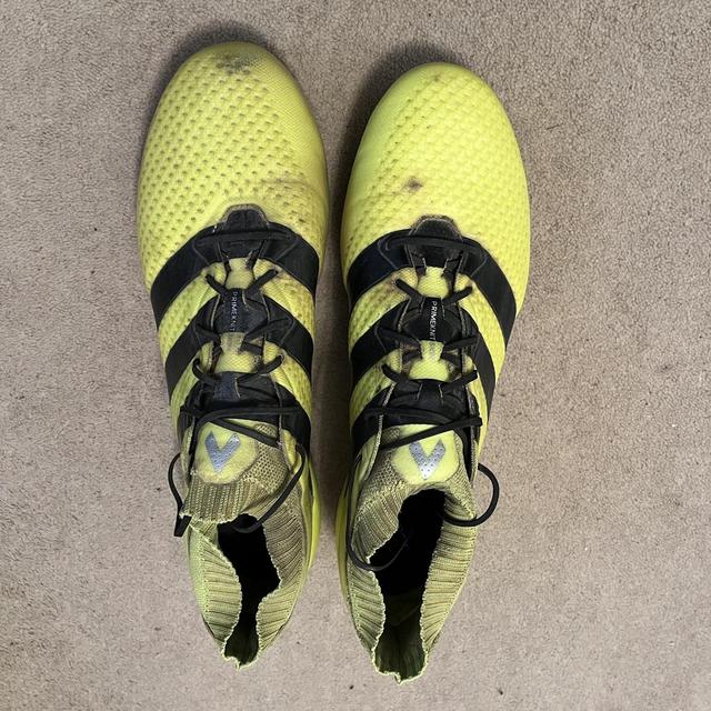 Adidas Ace 16.1 Primeknit FG white and gold football | Depop
