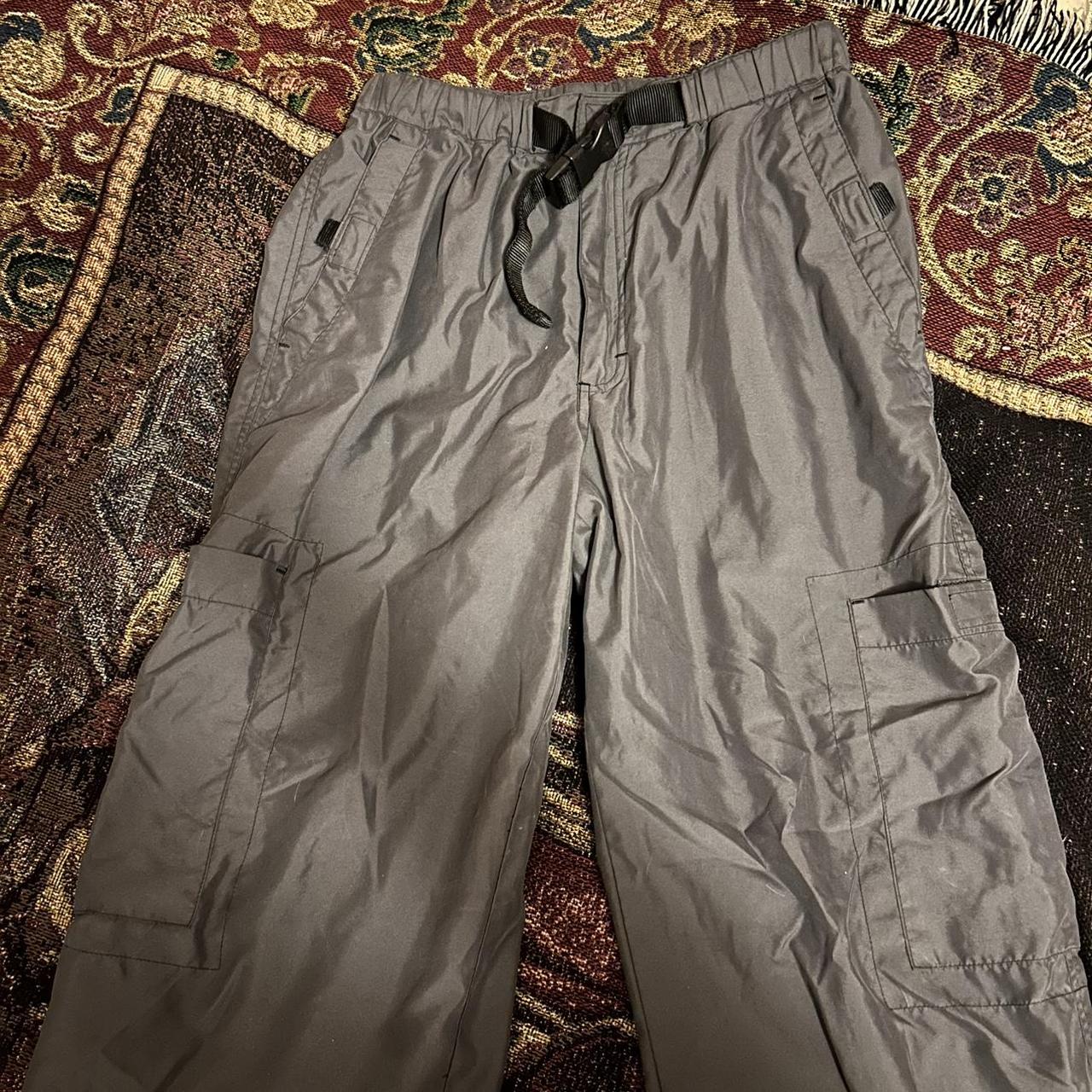 Old Navy Men's Grey and Black Trousers Depop