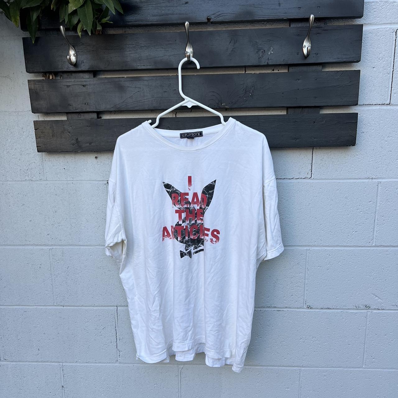 90s Playboy “I Read The Articles” Tee. Great | Depop