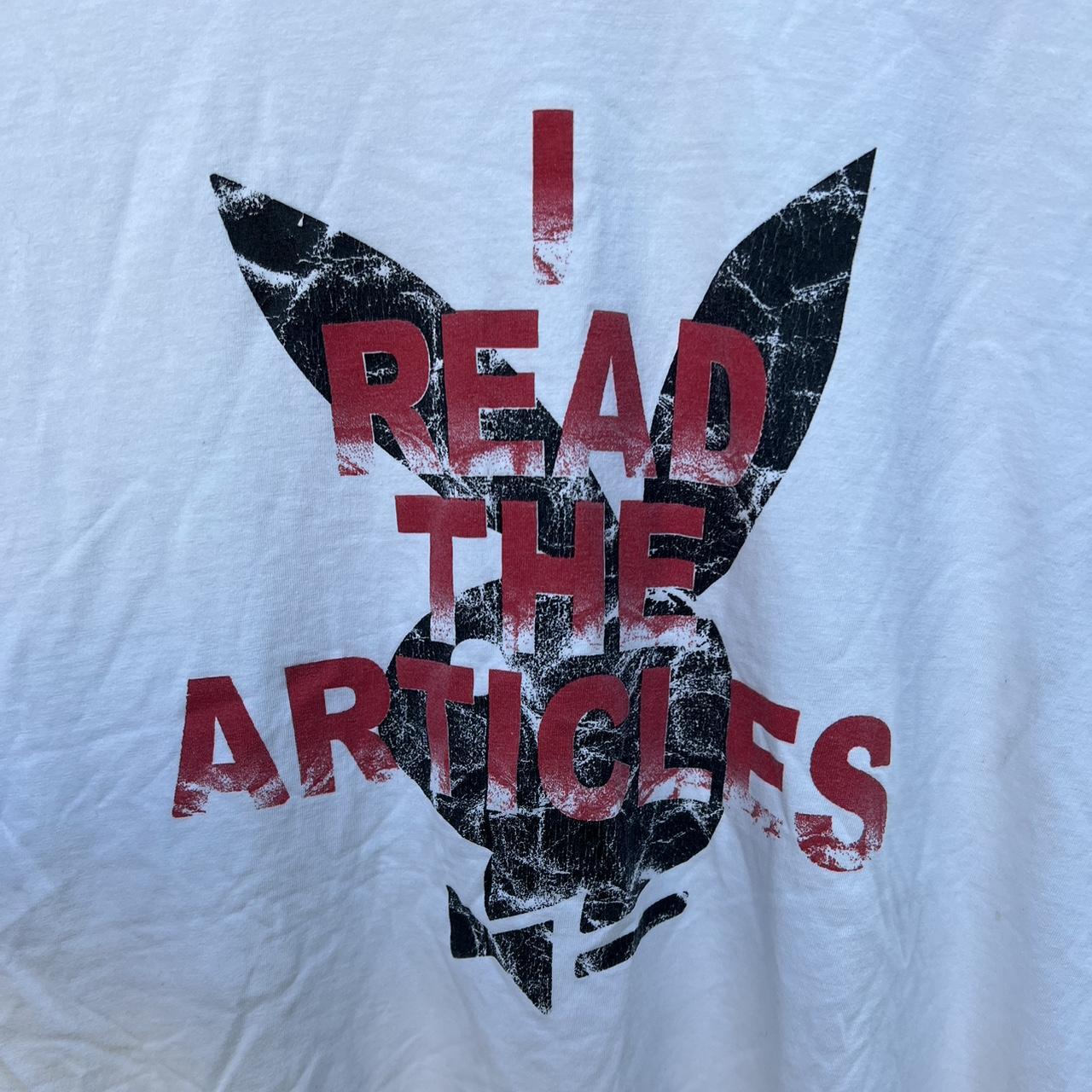90s Playboy “I Read The Articles” Tee. Great | Depop