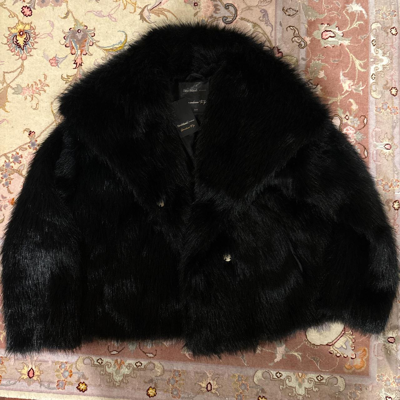 Sold Out River Island Black Faux Fur Depop