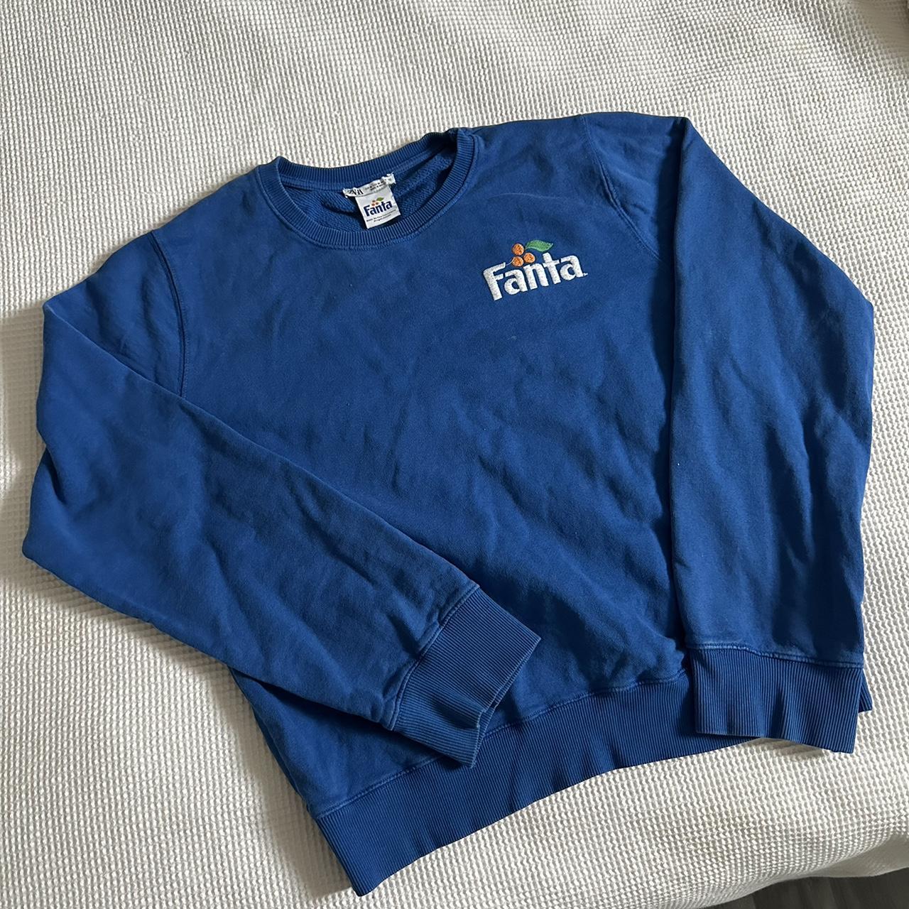 Zara Women's Blue Sweatshirt Depop