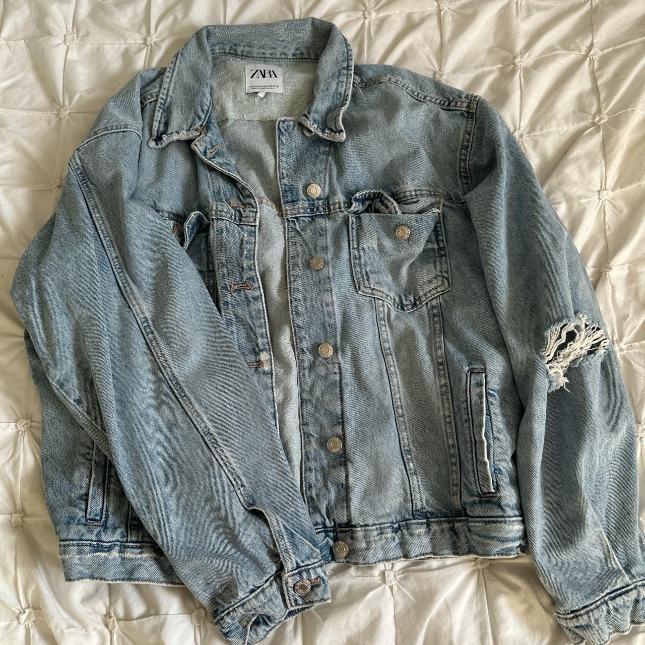 Zara Women's Blue Jacket Depop