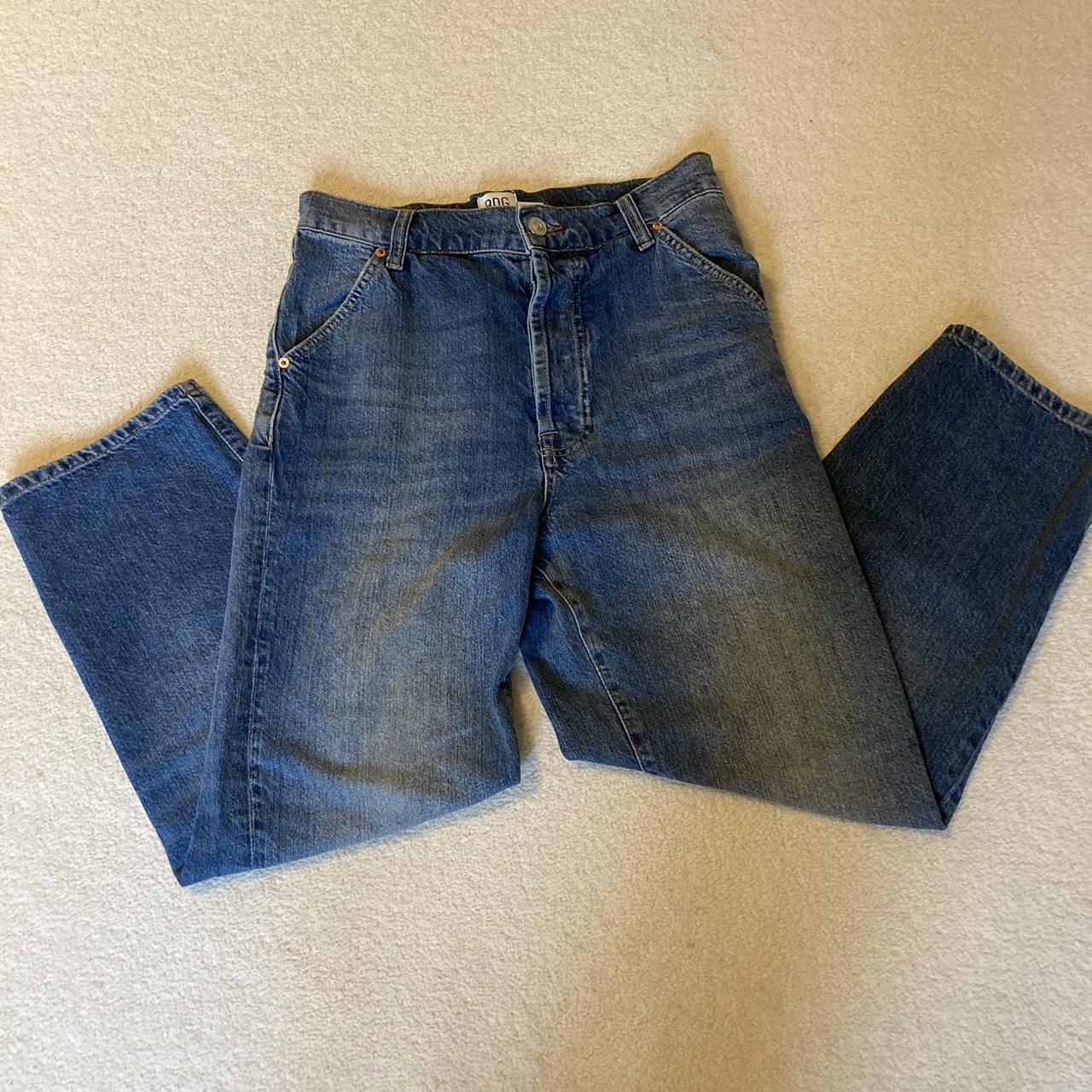 Really nice baggy urban outfitters dark wash jeans.... - Depop