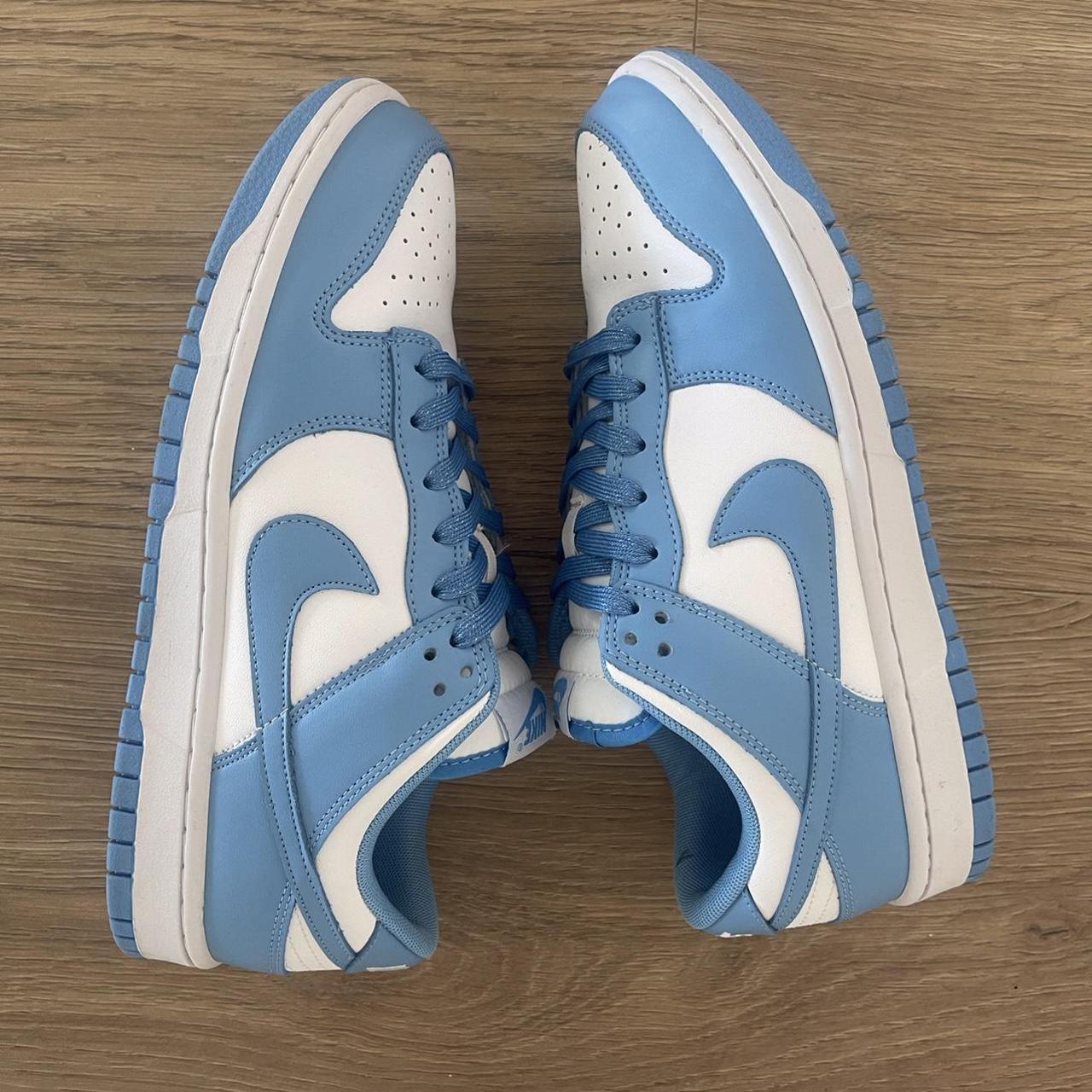 Nike Men's Blue and White Trainers | Depop