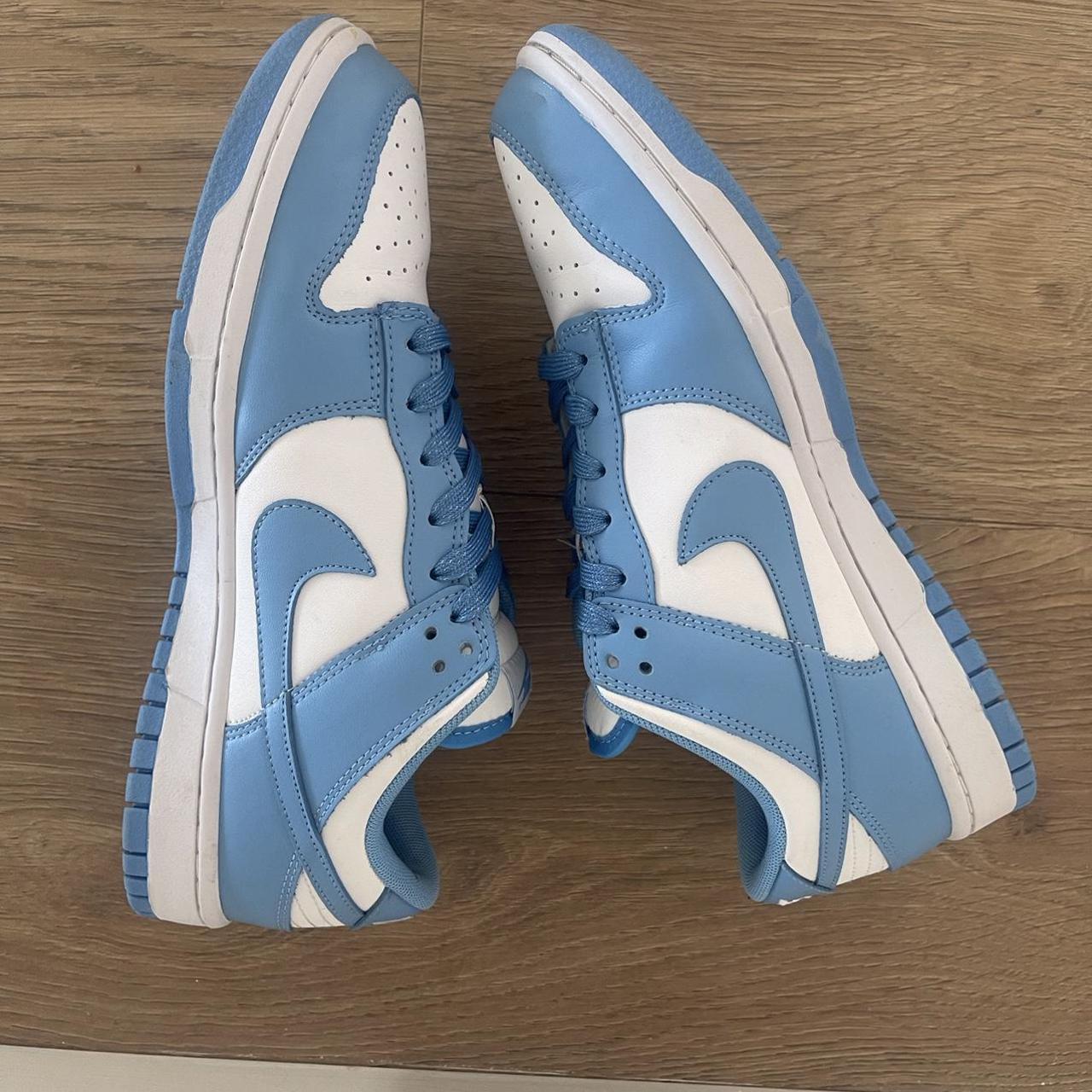 Nike Men's Blue and White Trainers | Depop