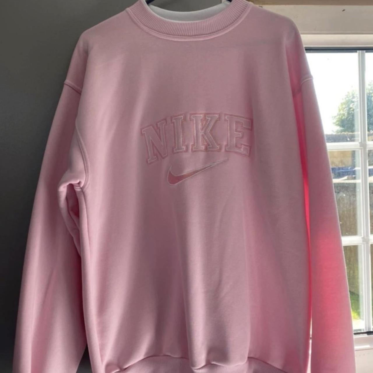 Nike unisex vintage spell out logo sweatshirt... - Depop