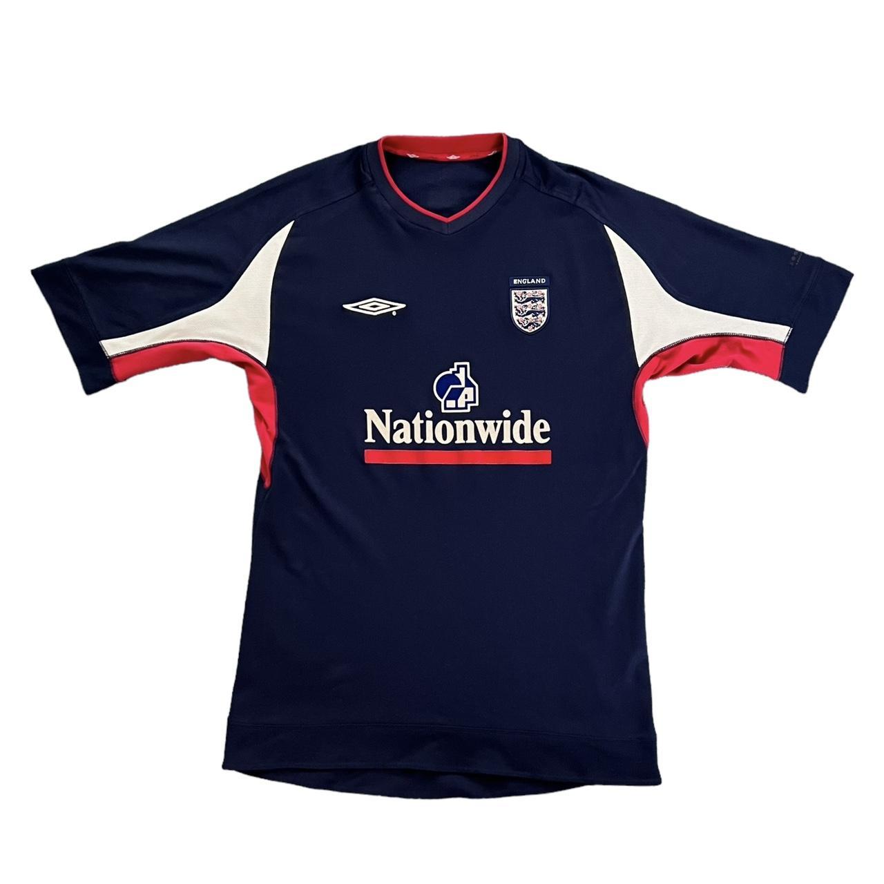 Mens Navy Vintage Umbro England Football Top Size... Depop