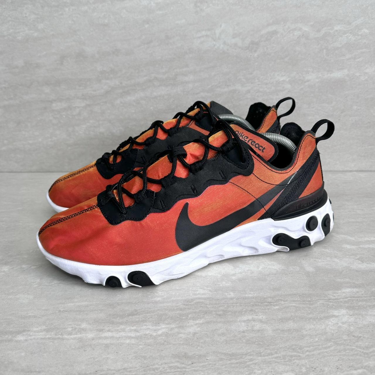 Mens Orange Nike React Element 55 Trainers Size