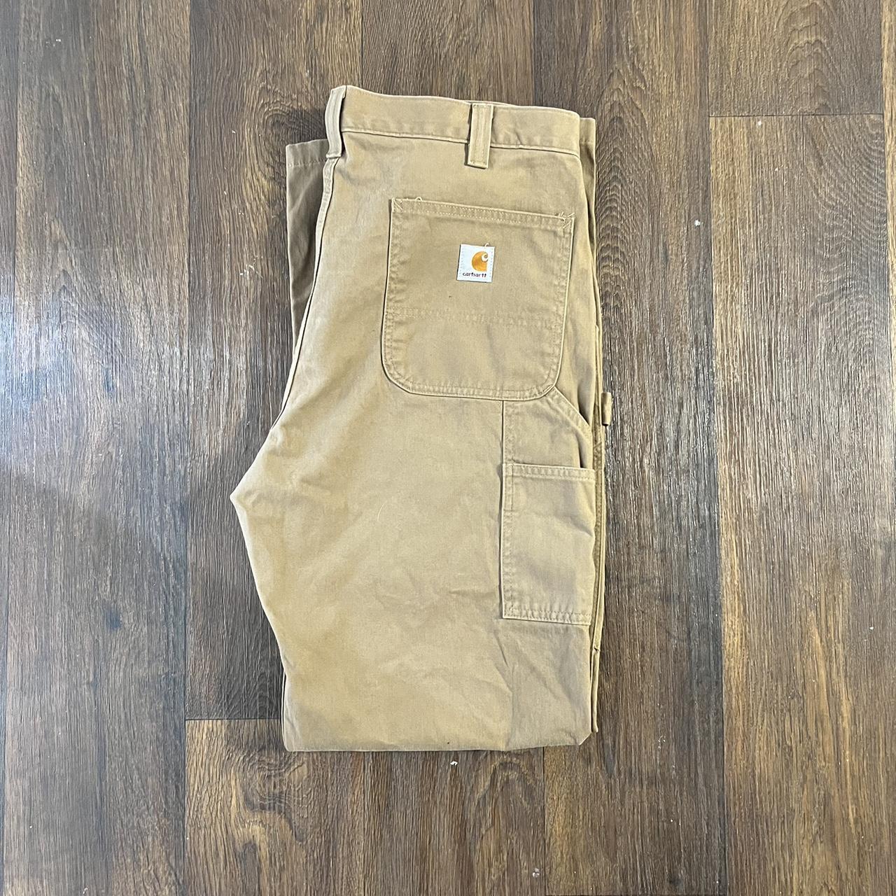Khaki carhartt pants Size 38x34 Depop