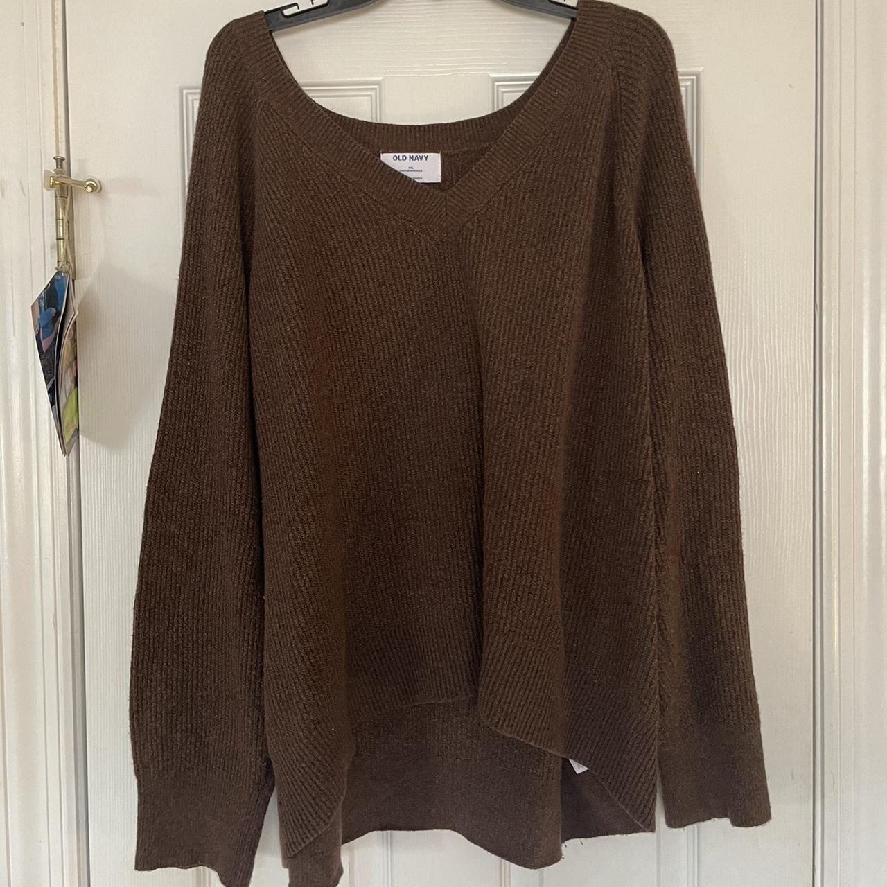 Old Navy Oversized V-neck Sweater -size Depop