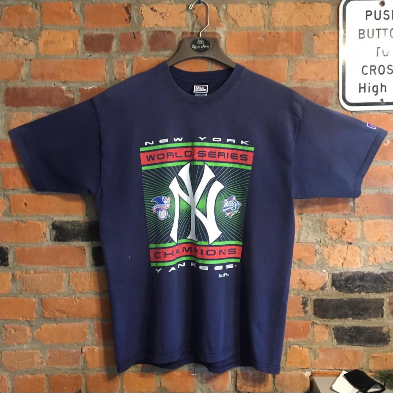 90s Vintage World series yankees long sleeve NY EST - Depop