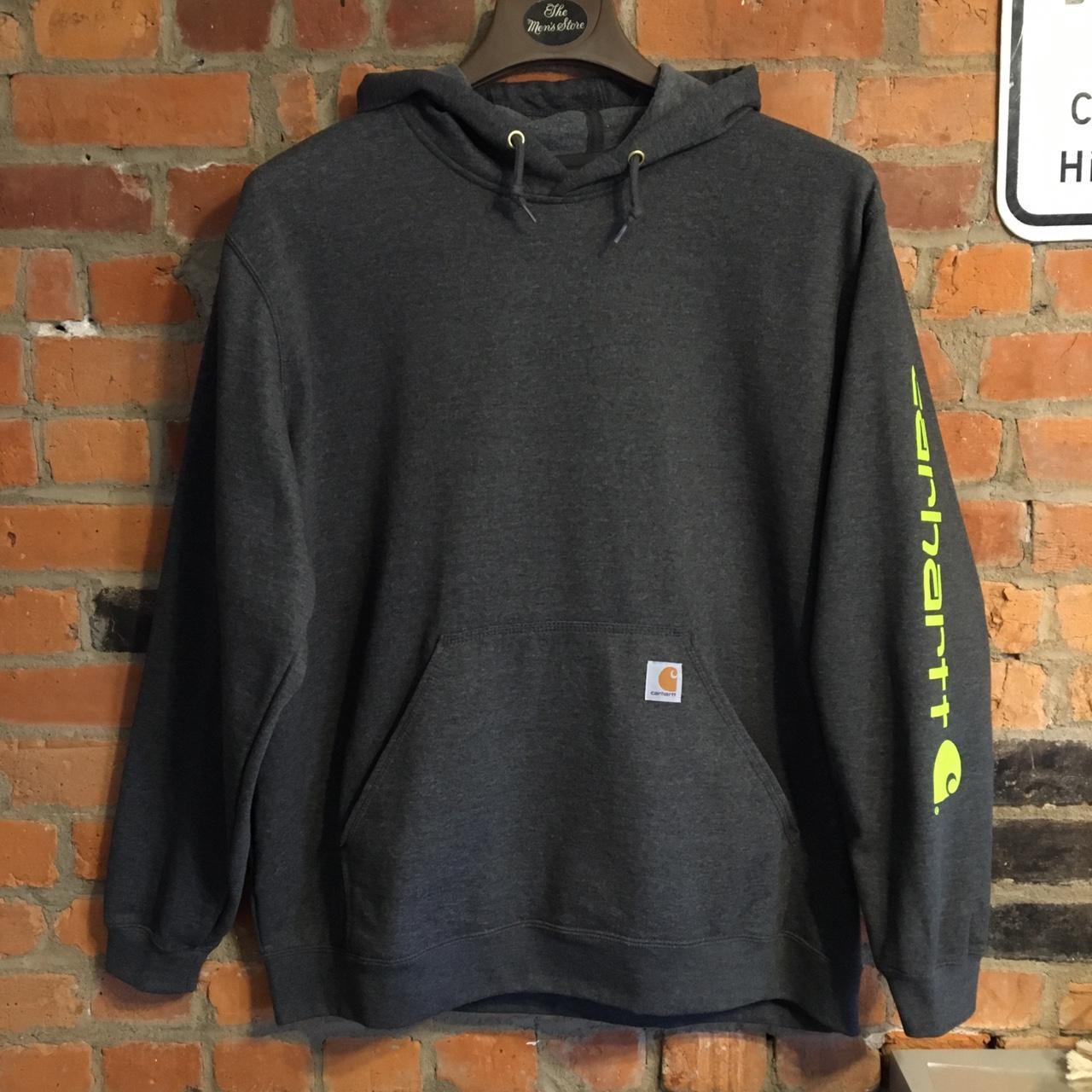 Carhartt hoodie grey and green hot sale