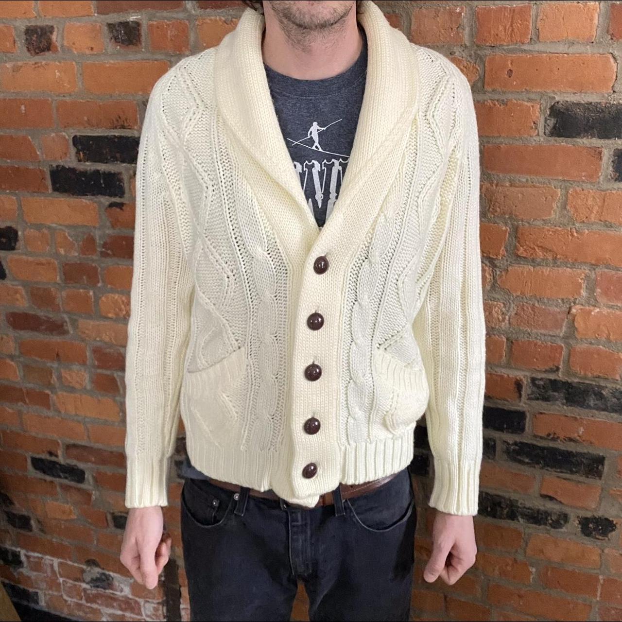 70s best sale cardigan mens