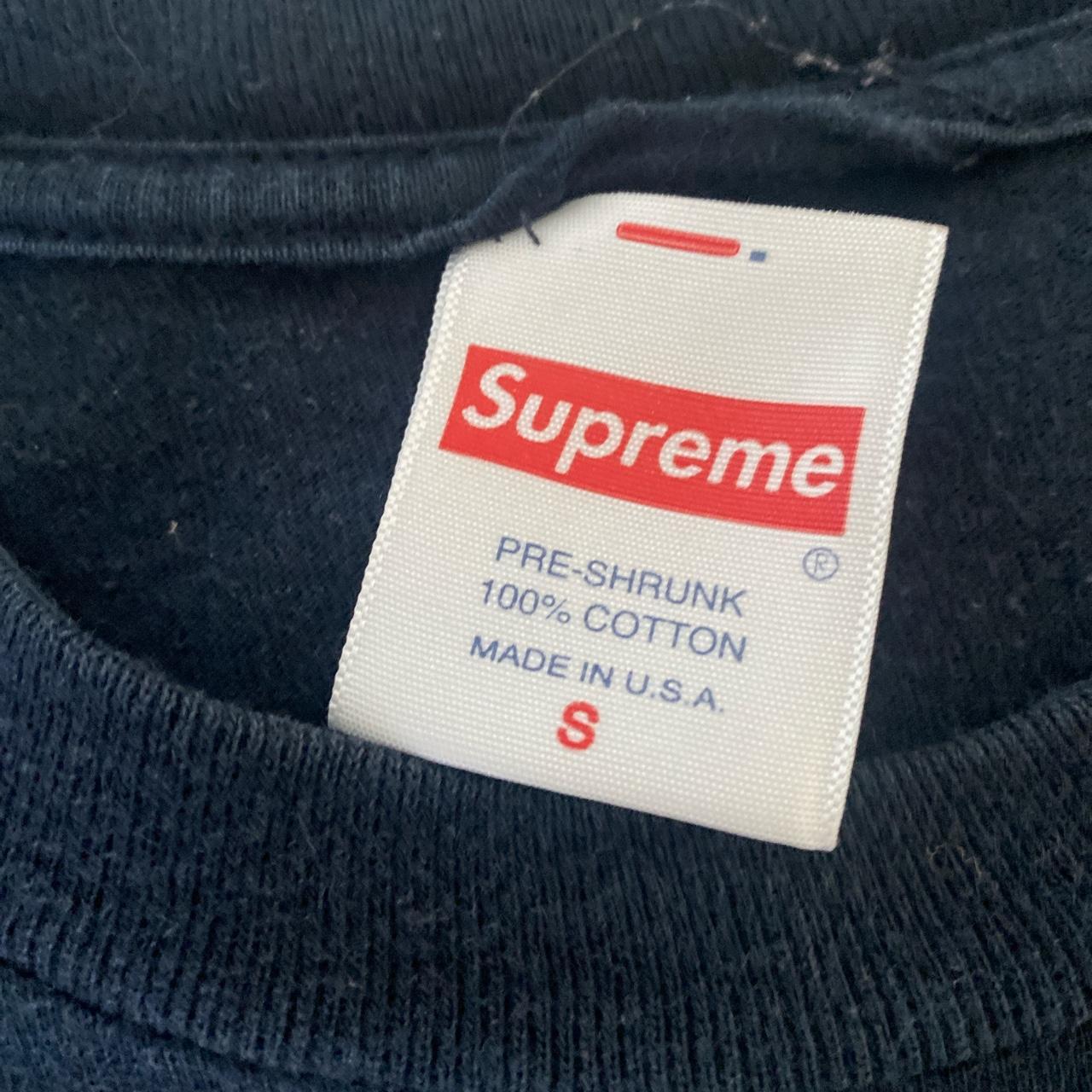 Supreme Men's Navy T-shirt | Depop