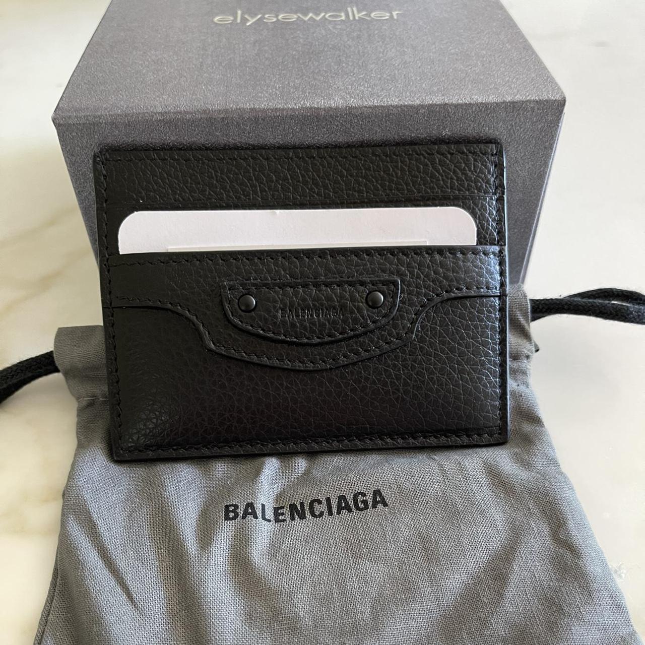 Balenciaga Neo Classic Card Slip Holder in Black Pebbled Calfskin  SOLD