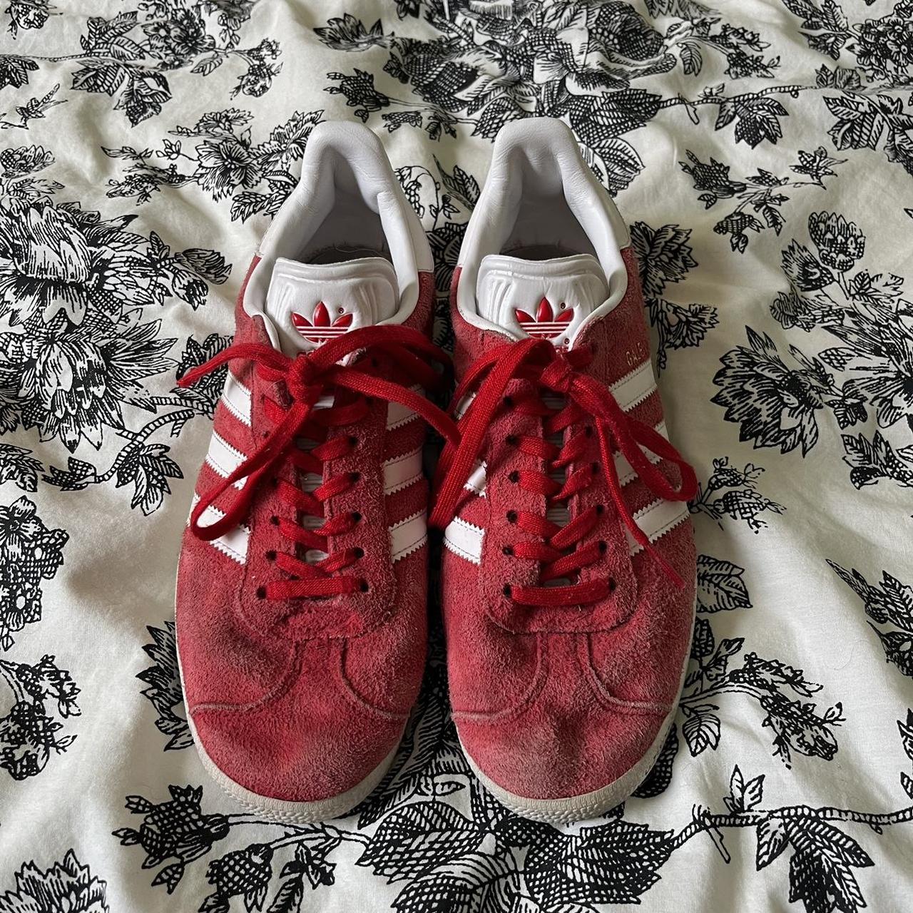 Adidas Women's Red Trainers | Depop