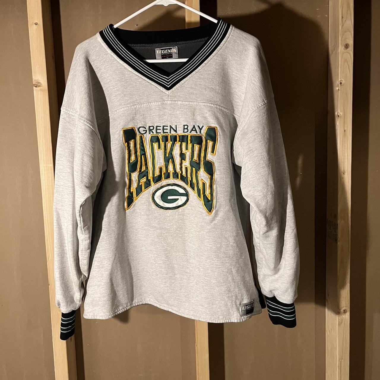 Vintage (1980s) NFL Green Bay Packers knit v-neck - Depop