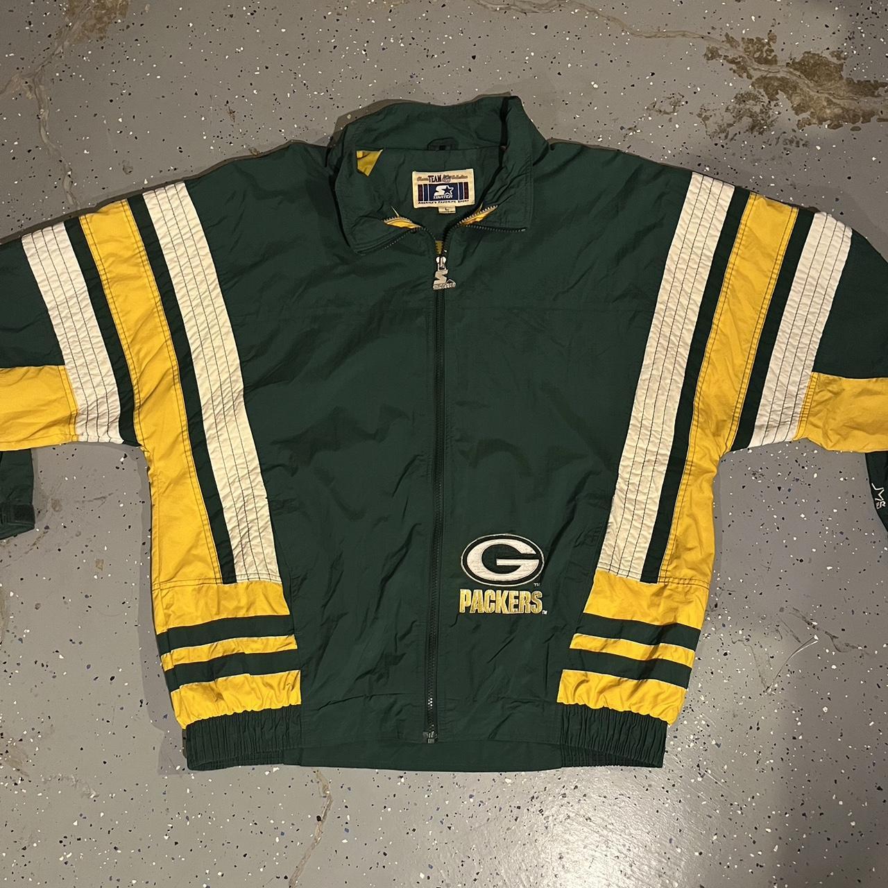 Vintage Green-bay Packers Winter Jacket, Men's - Depop