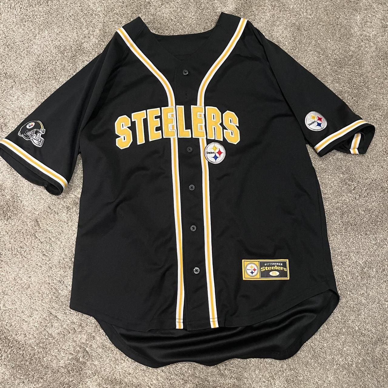Pittsburgh Steelers Baseball Jersey size mens xl in - Depop