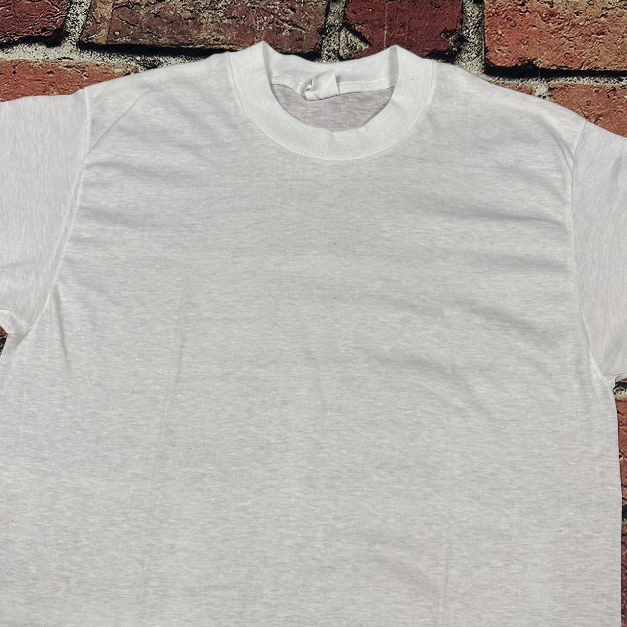 Vintage 80s JC Penney Plain White Blank TShirt... Depop