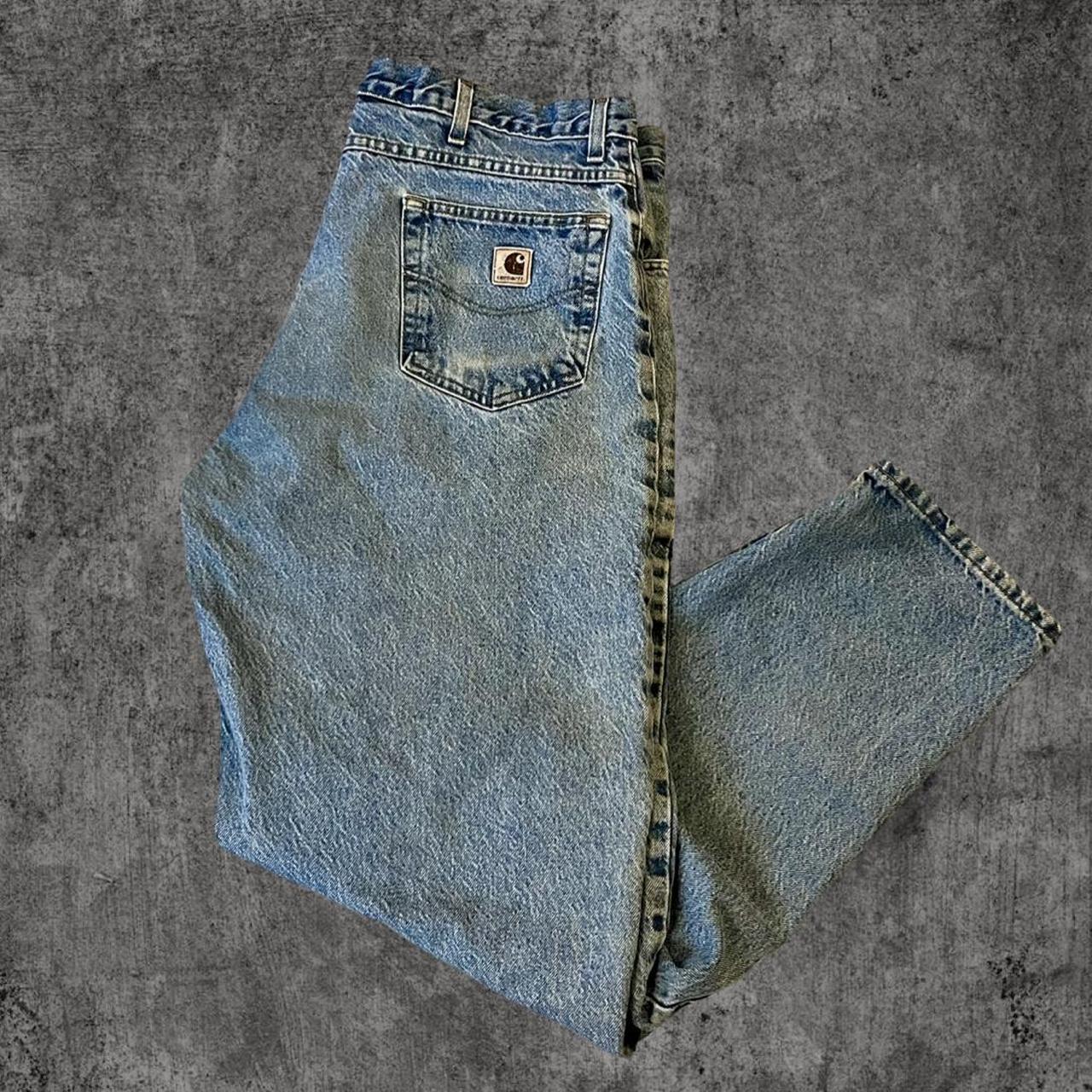 Vintage Skater Carhartt Jeans Measures: 42x32 Leg... - Depop