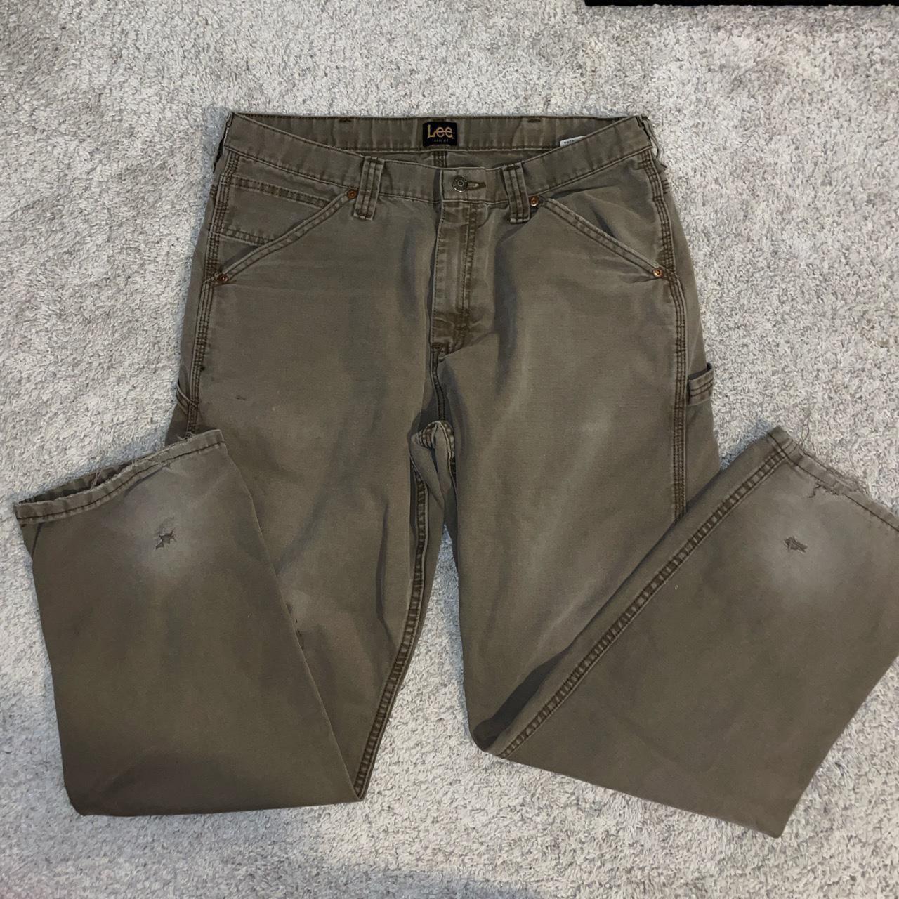 Lees carpenter pants 34x32 (All flaws shown in... - Depop