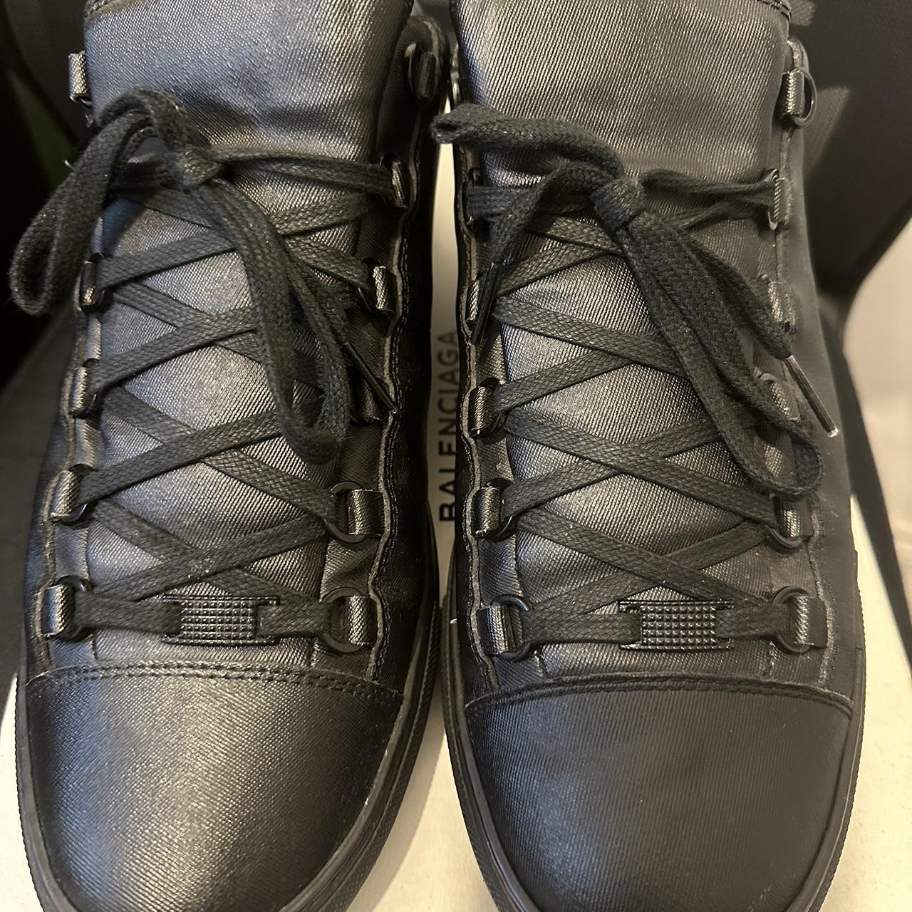 Grey Mens Black Balenciaga Arena Low Mens Black Balenciaga Arena