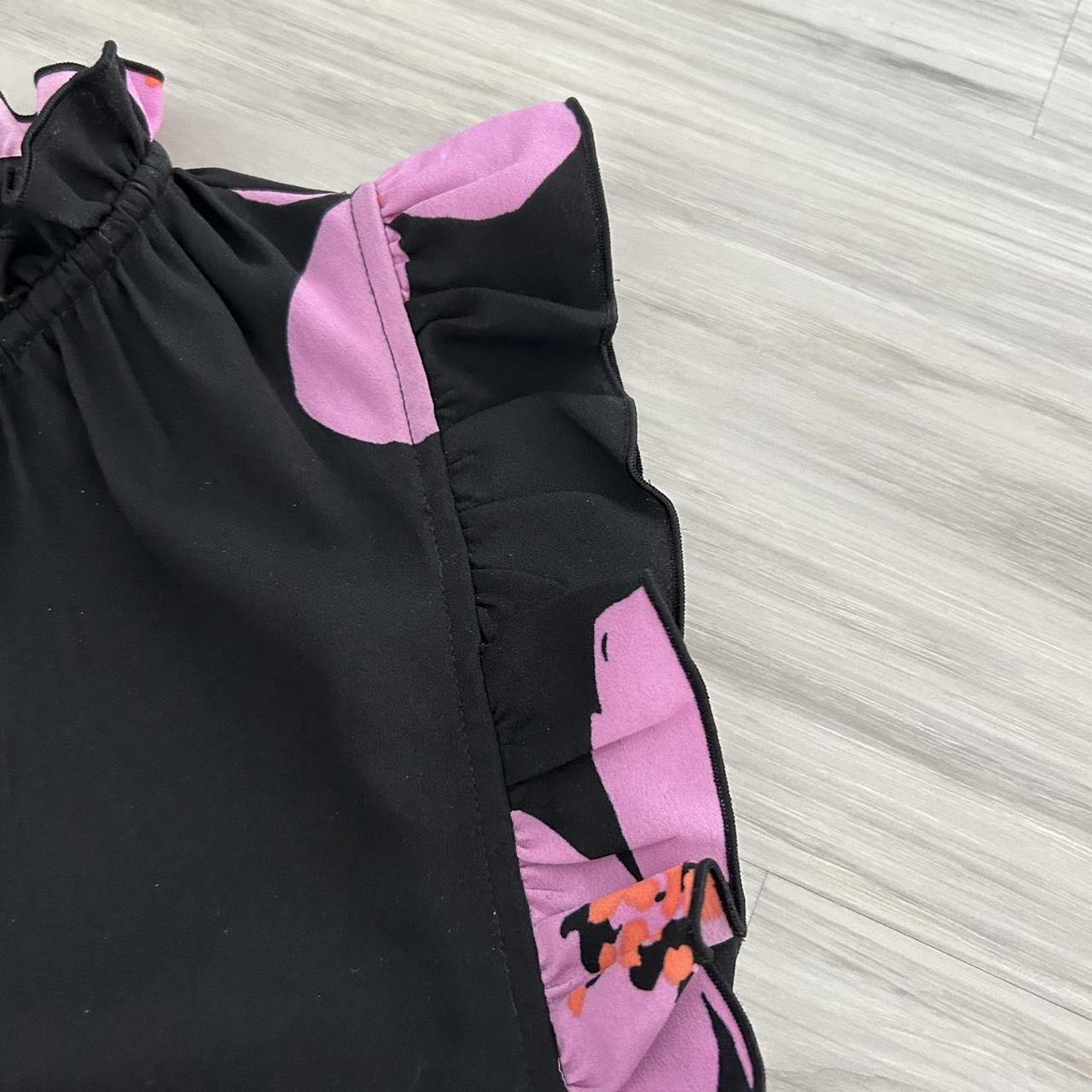 Kate Spade Women's Sleeveless Top Black with Pink - Depop