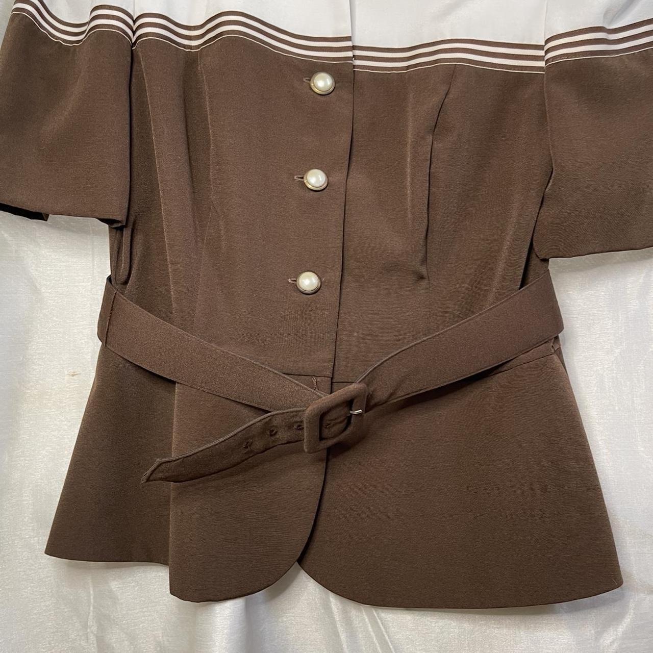 Melissa Women's Brown and White Blouse (2)
