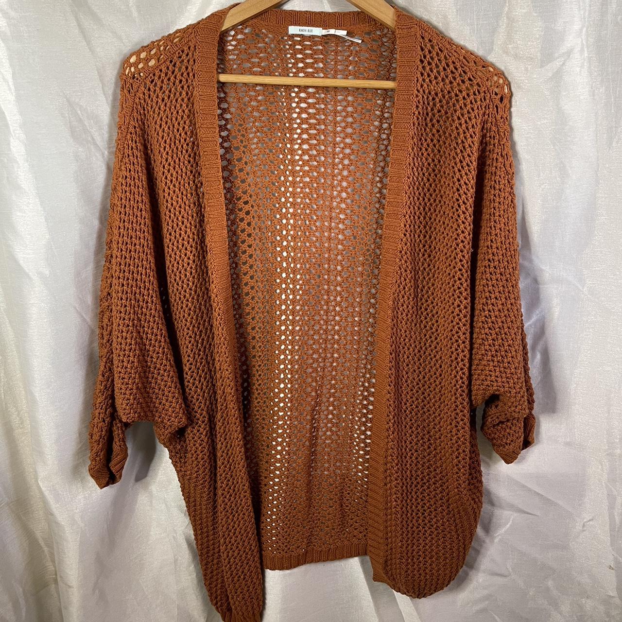 Kimchi Blue Burnt Orange Crochet Knit Open Depop