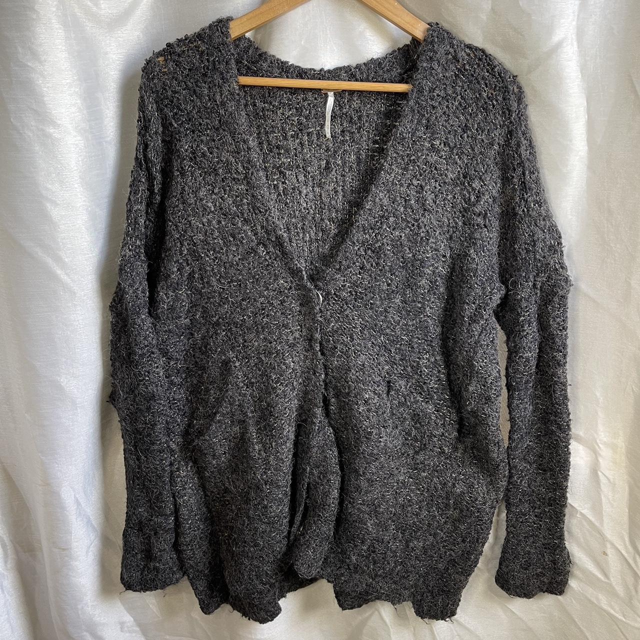 Free people hotsell gray cardigan