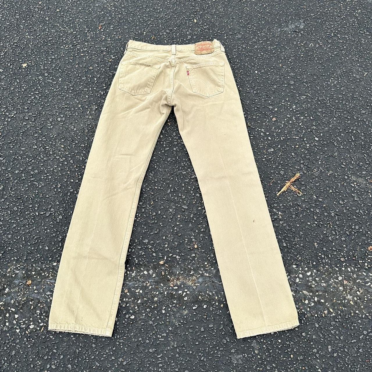 Vintage Levi’s 501 Tan Jeans Size 30x34 Condition... - Depop