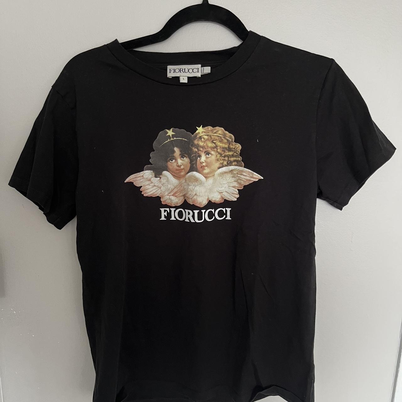 Fiorucci Women's Black T-shirt | Depop