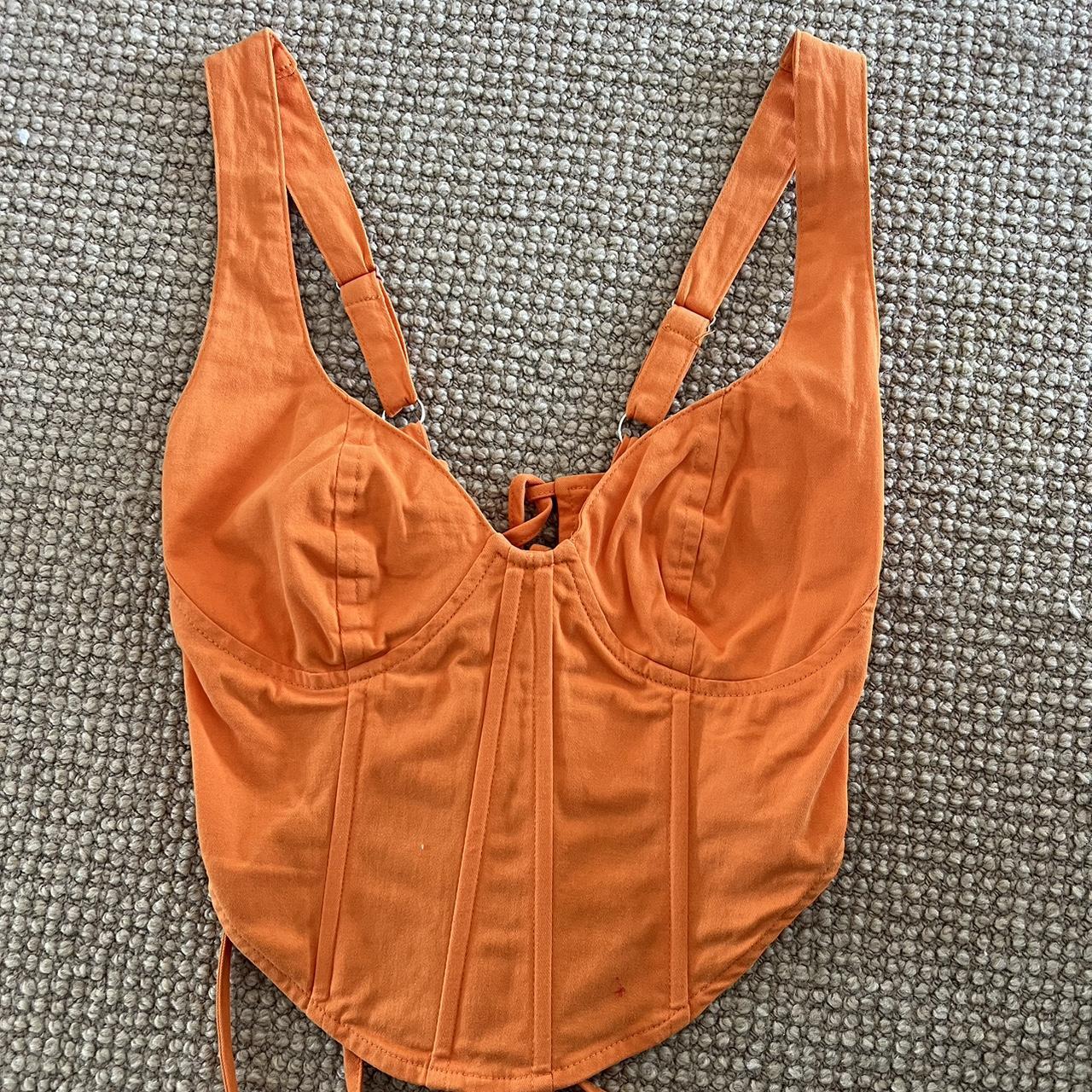 Glassons Orange Corset Worn Once In Pics Stretchy Depop 4059