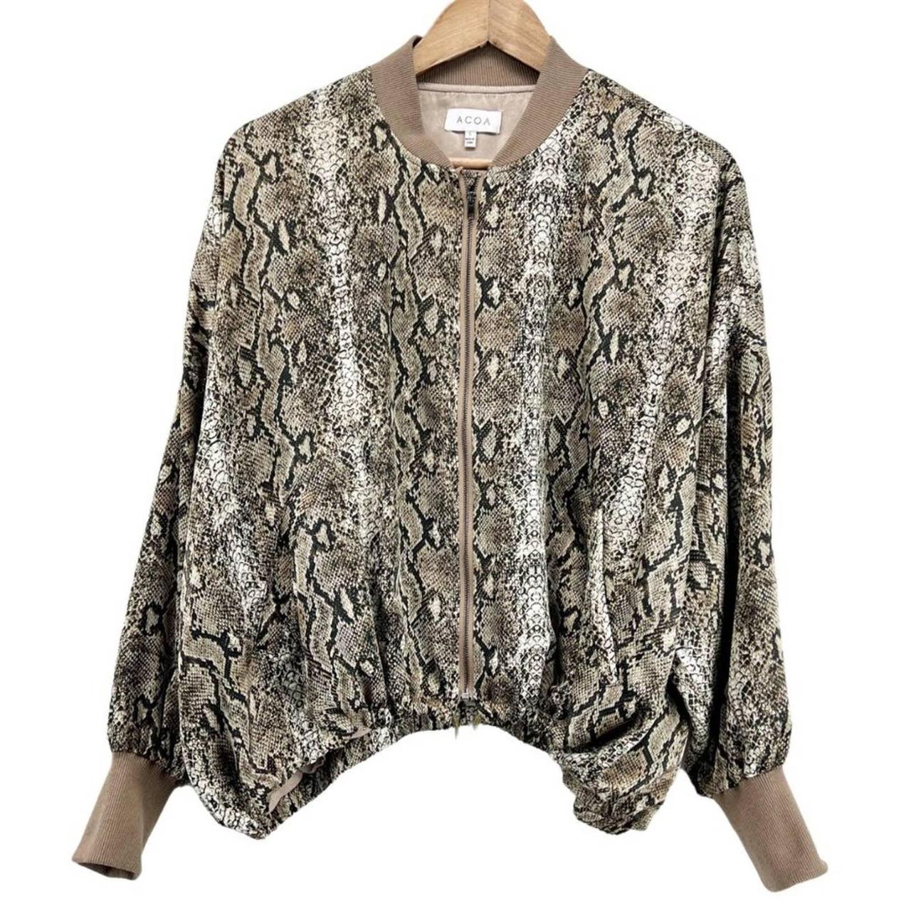 Snake print sale bomber jacket