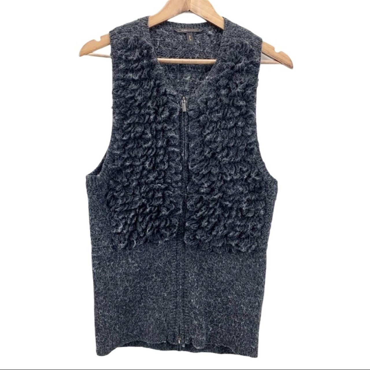 BCBGMaxAzria Alpaca Sweater Vest Charcoal Gray - Depop