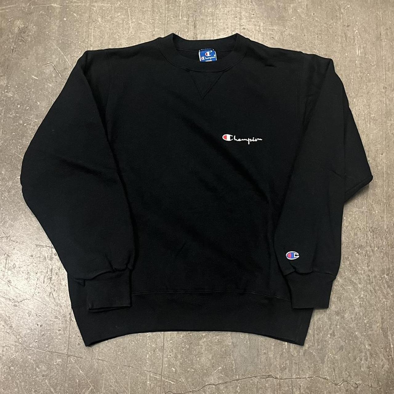 Vintage black champion outlet sweatshirt