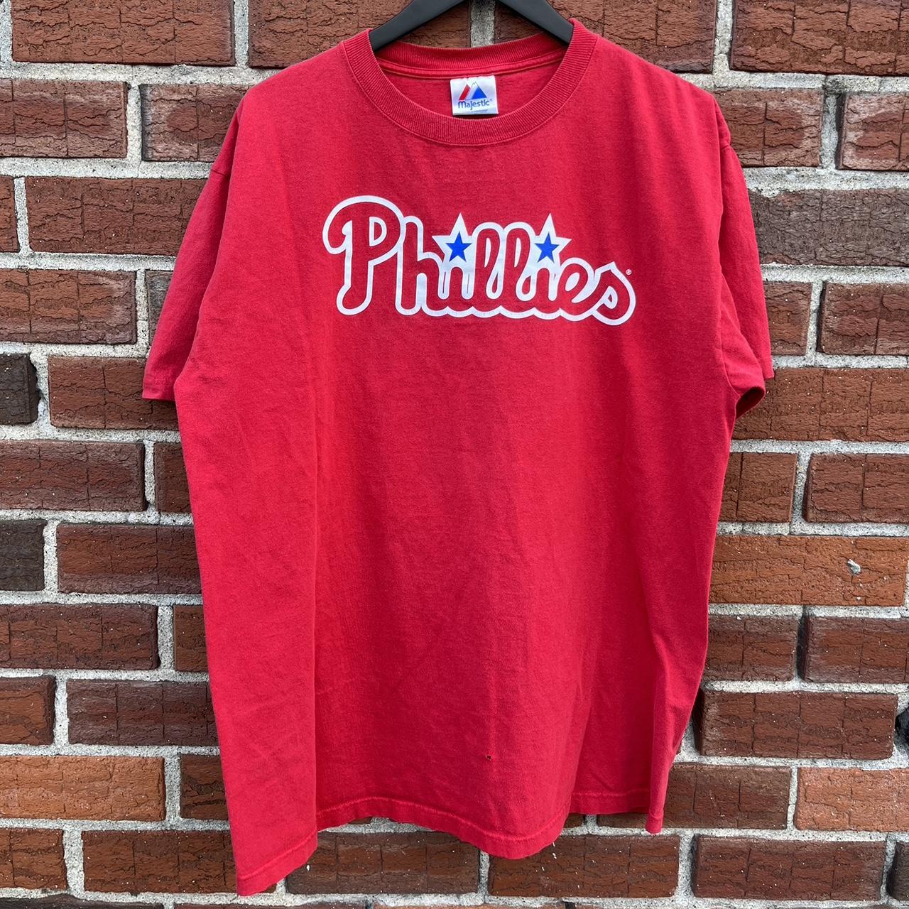 90's Bobby Abreu Philadelphia Phillies Majestic MLB Jersey Size XL