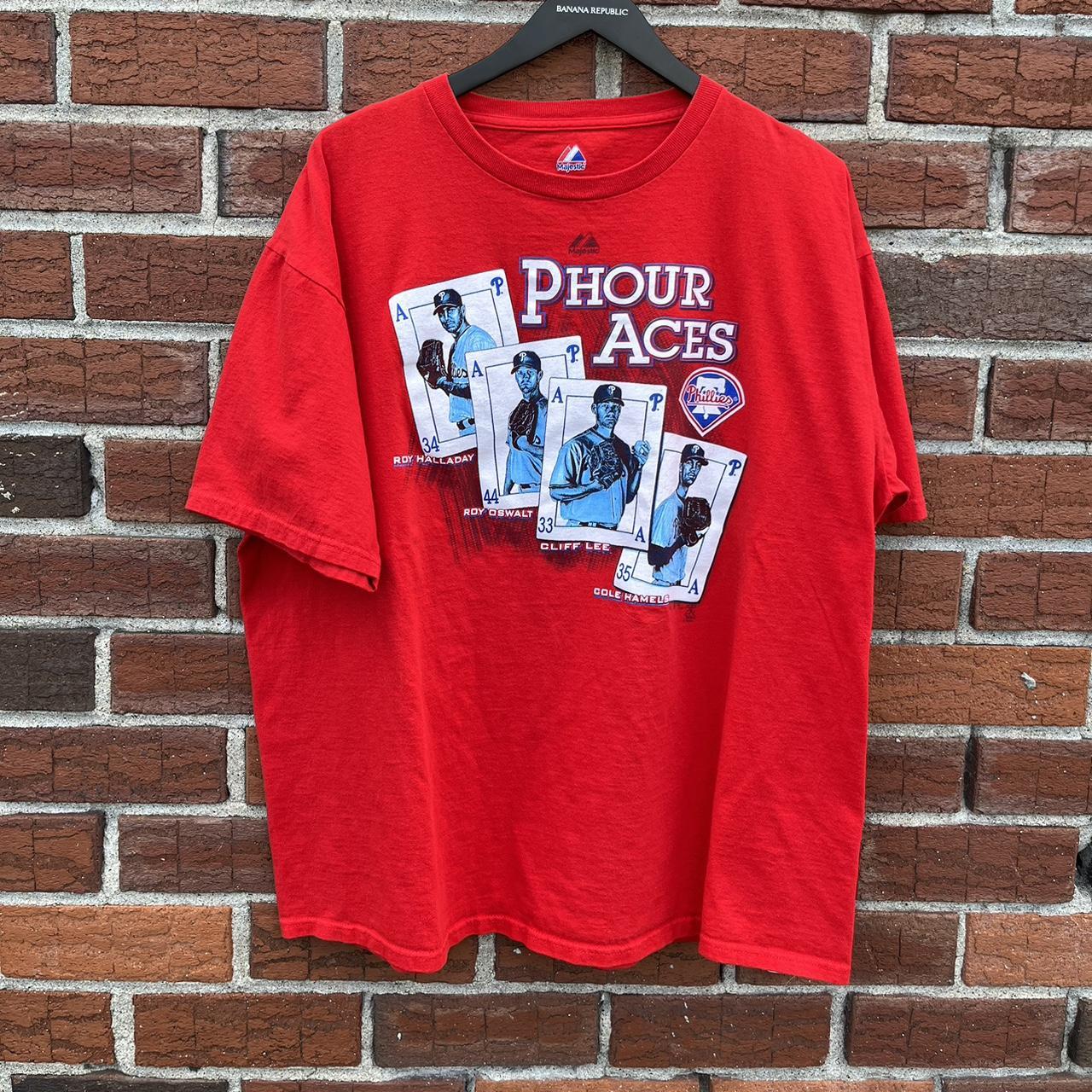  Majestic Philadelphia Phillies Red Wordmark T-Shirt (3X) :  Sports Fan T Shirts : Sports & Outdoors