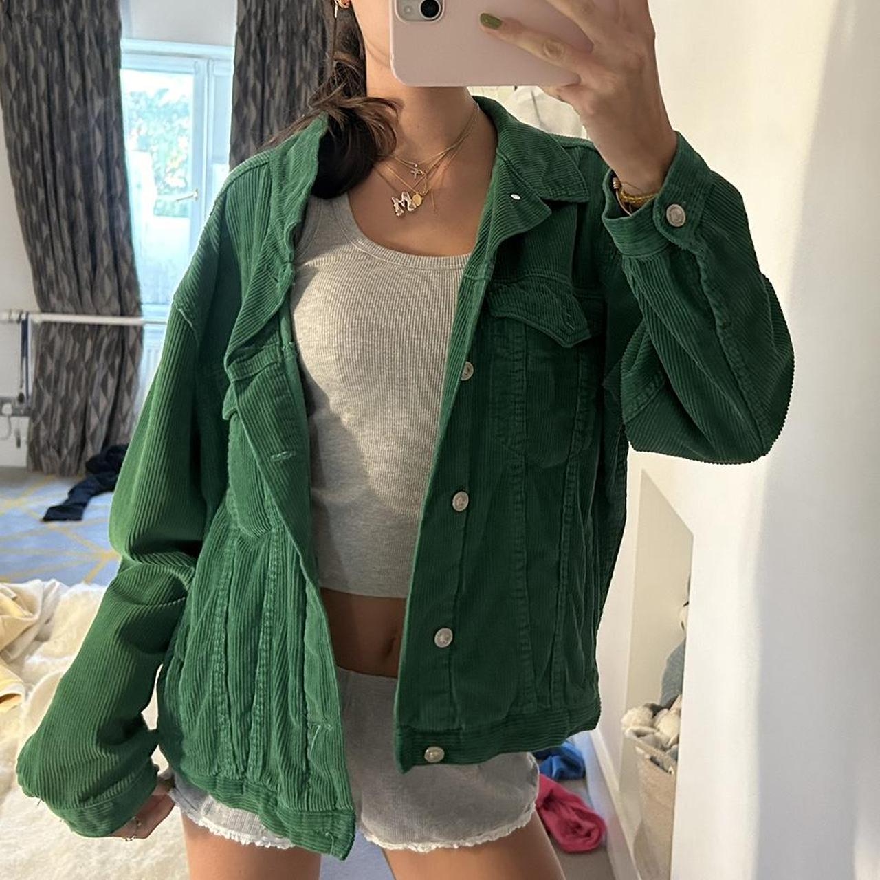 green corduroy jacket so cute goes with so many. Depop